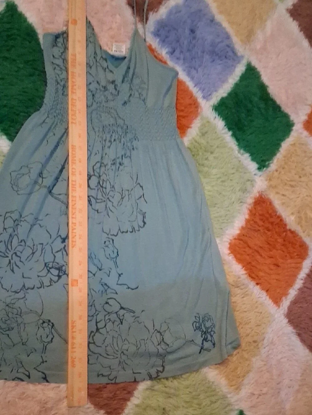 M. Rena Seafoam Spaghetti-Strap Floral Chemise